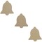 3 Unfinished Wooden Bell Shapes Cutouts DIY Crafts 3.6 Inches